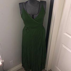 Ivy green wrap dress